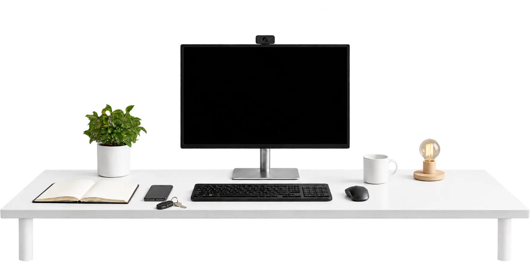 Desk monitor displaying ELM Connect
